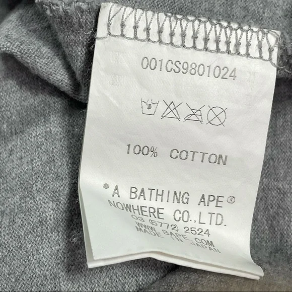 Bape Planet of the Apes Generals Mens Medium Size Gray T-Shirt Rare Tee - Picture 7 of 8